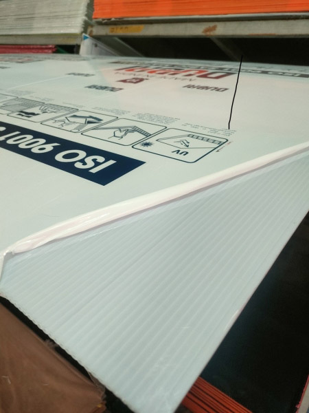 Polycarbonate roofing sheet