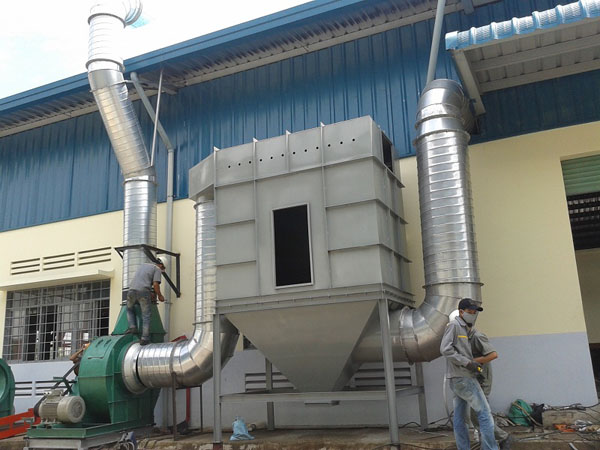 Industrial dust treatment system