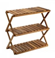Rectangular 3 tier acacia wood rack