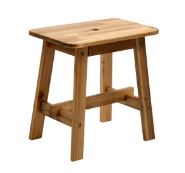 Rectangular top acacia wood stool
