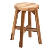 Round top acacia wood stool