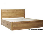 Oak bed with 2 drawers