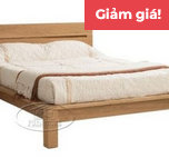 Oak bed with 3 horizontal slats