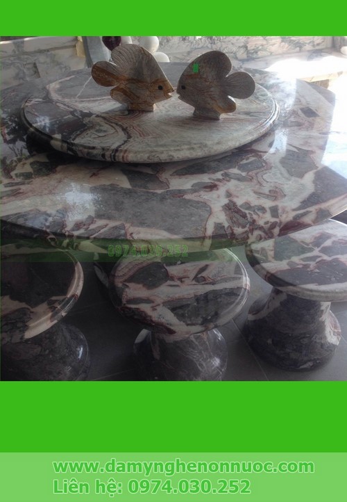Fine art stone tables and chairs set