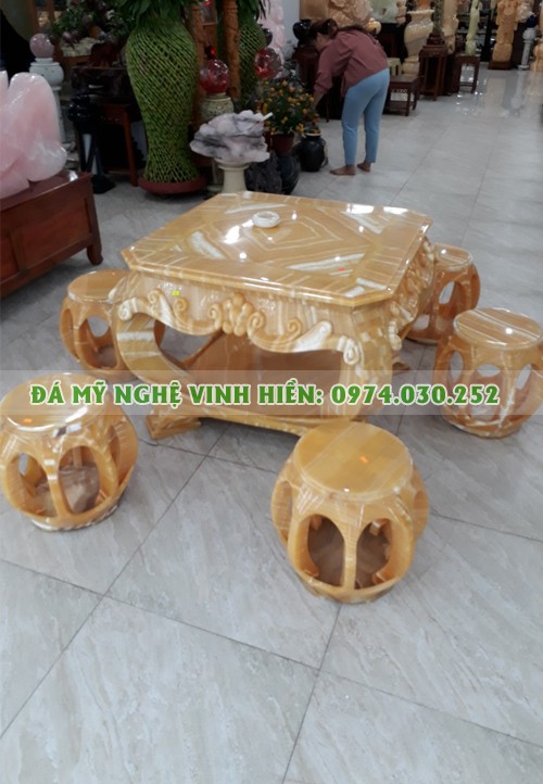 Fine art stone tables and chairs set