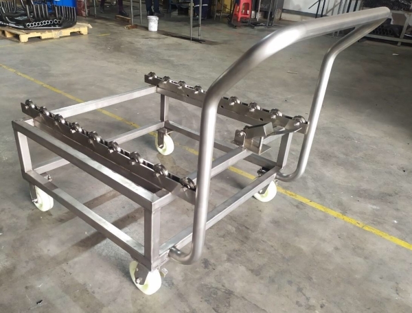 Stainless steel trolley