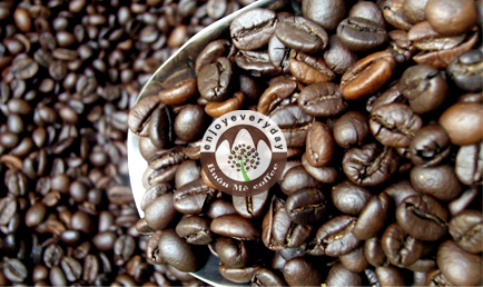 Robusta roasted coffee bean