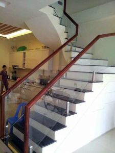 Glass stair