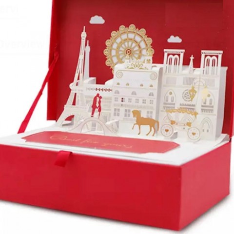 Paris wedding 3D box