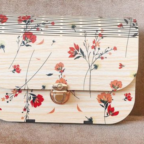 Wooden handbag