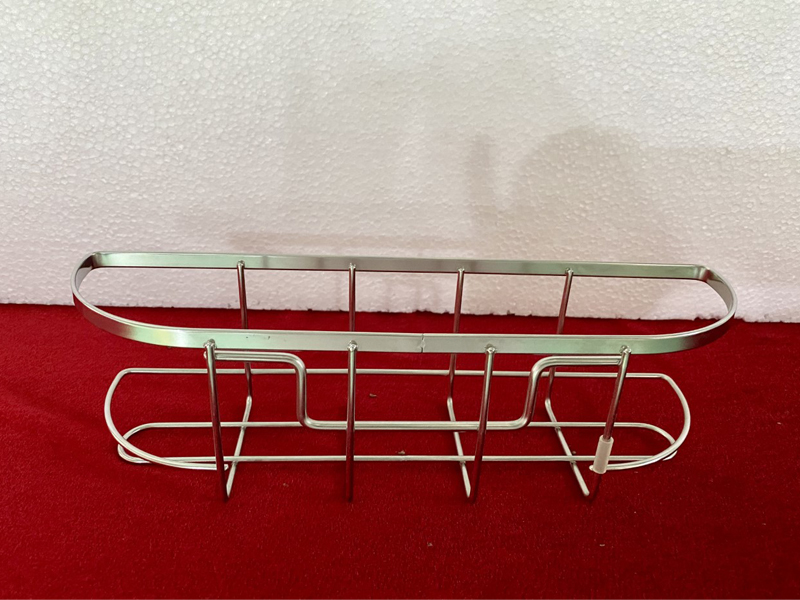 Stainless steel suction cup shower basket