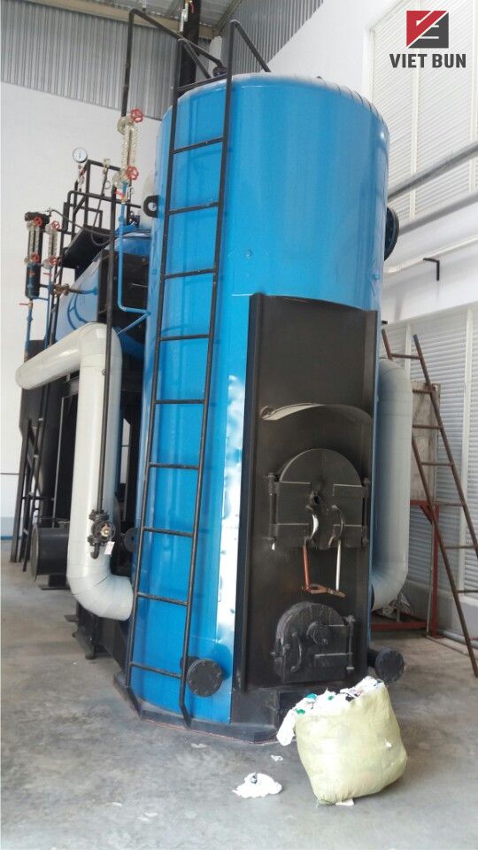 Waste fabric fired boiler