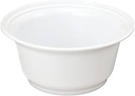 Disposable plastic bowl
