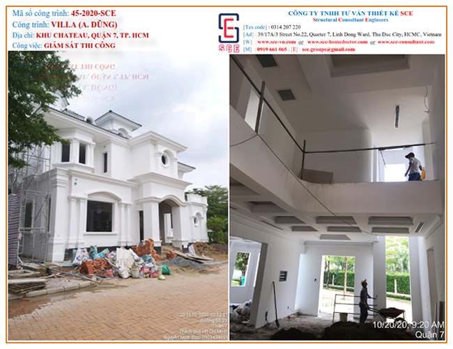 Design, construction and inspection of villa project