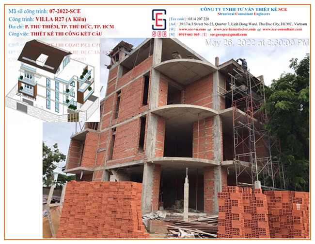 Design, construction and inspection of villa project