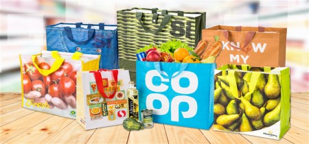Supermarket shopping bags