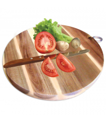 360 Round wooden cutting board