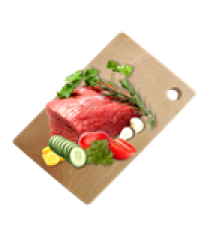 Medium square wooden cutting board