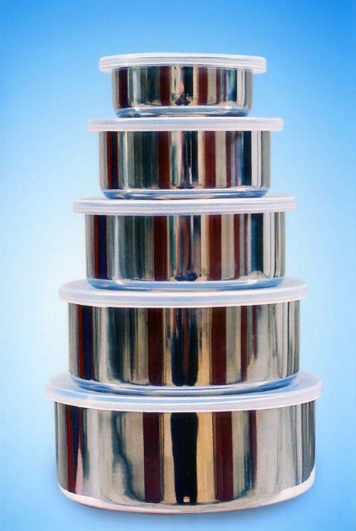 Stainless steel food compartment set