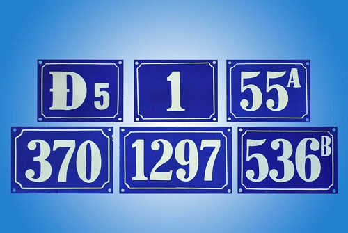 House number plate