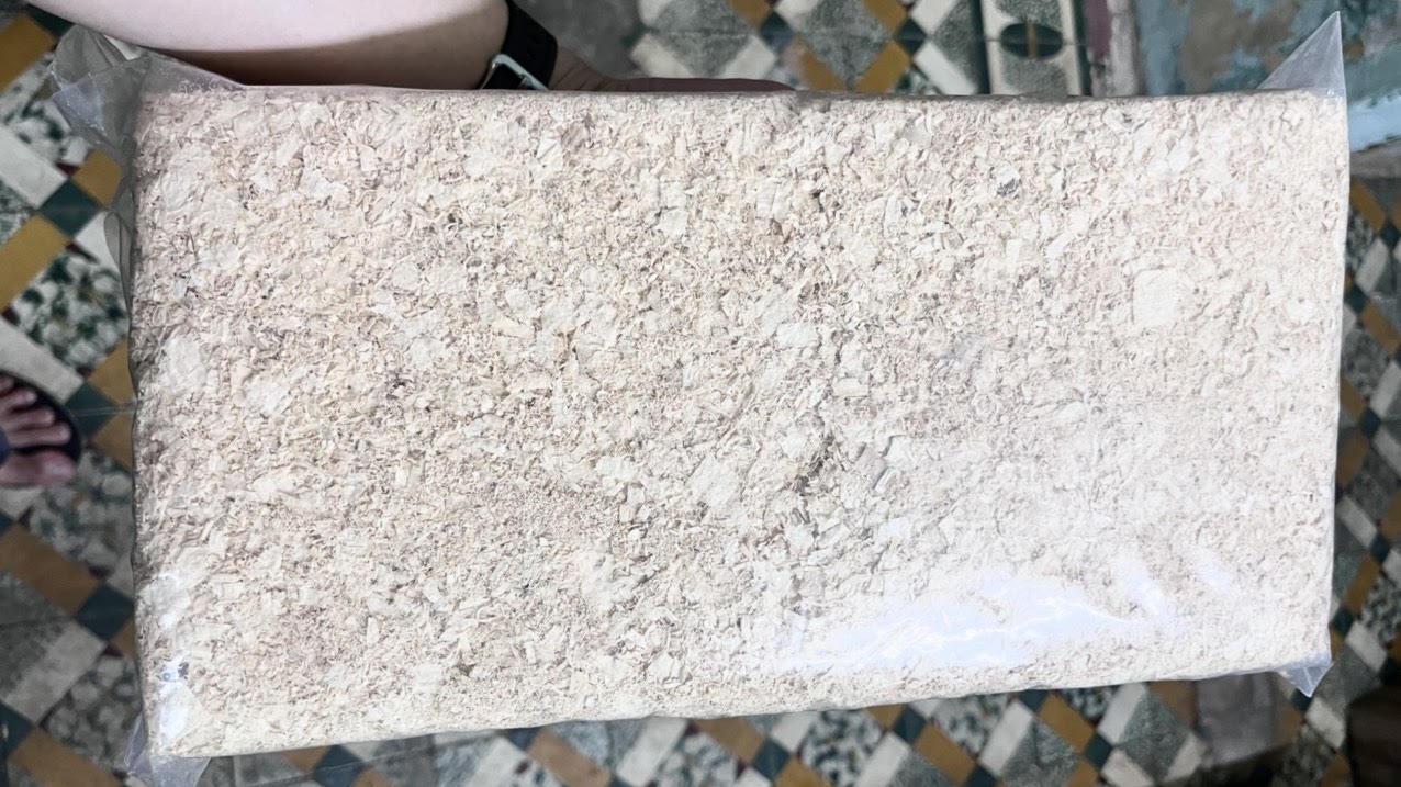 Compressed sawdust blocks