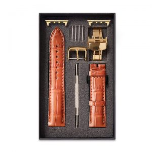 Brown watch strap