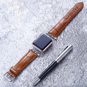 Brown watch strap