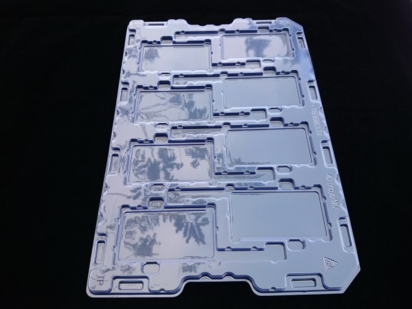 Plastic tray for storing electronic accessories
