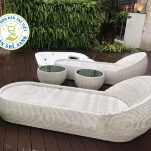 Poly Rattan Pool Lounger