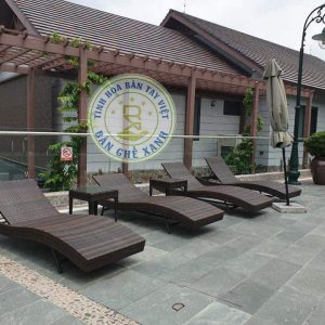 Poly Rattan Pool Lounger