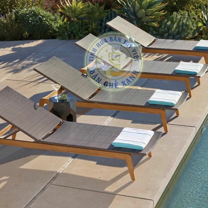 Poly Rattan Pool Lounger