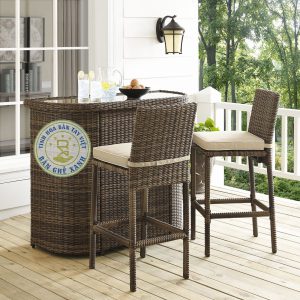 Poly Rattan Bar Table And Chair