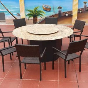 Outdoor Poly Rattan Table And Chair