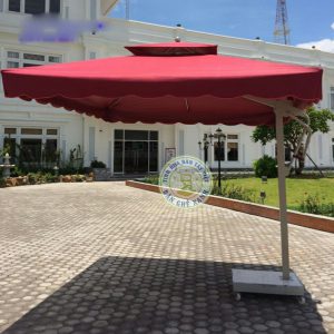 Iron Frame Square Eccentric Umbrella