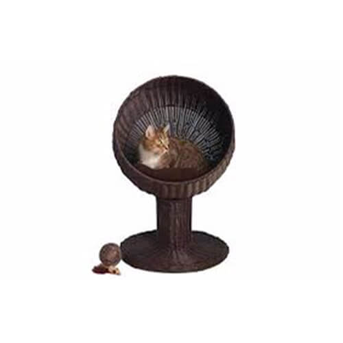 Poly rattan pet basket