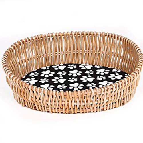 Poly rattan pet basket