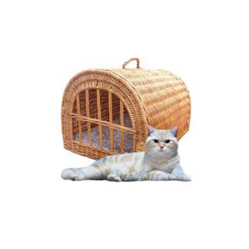 Poly rattan pet basket