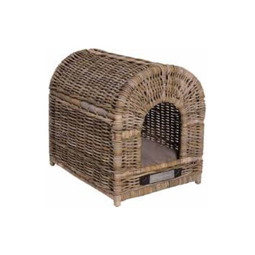 Poly rattan pet basket