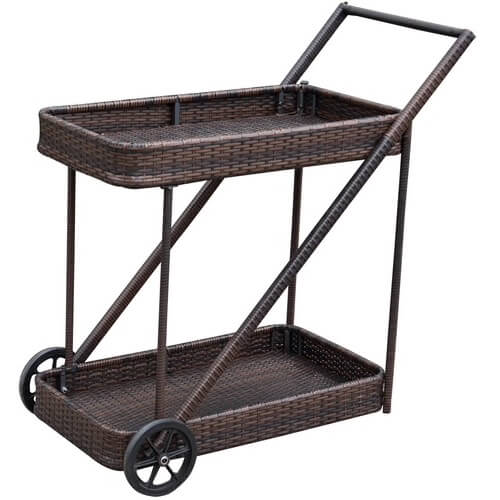 Poly rattan trolley