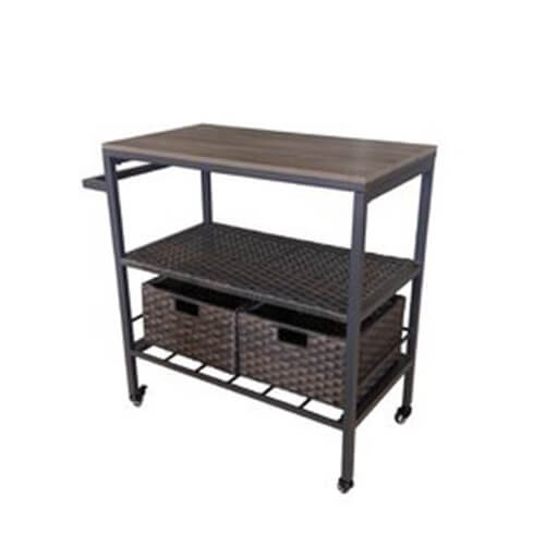 Poly rattan trolley
