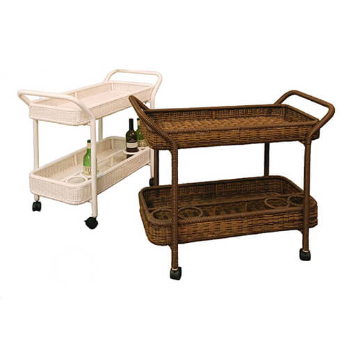 Poly rattan trolley