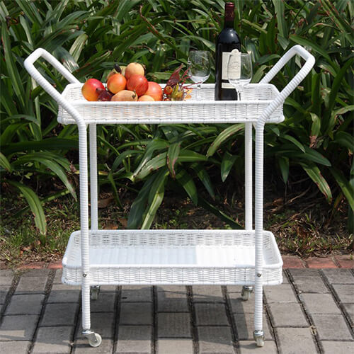 Poly rattan trolley