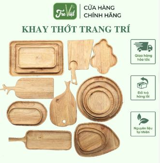 Decorative wooden cutting board tray