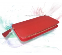 Red leather wallet