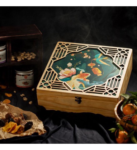 Tet gift wooden box
