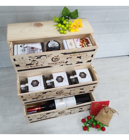 Tet gift wooden box