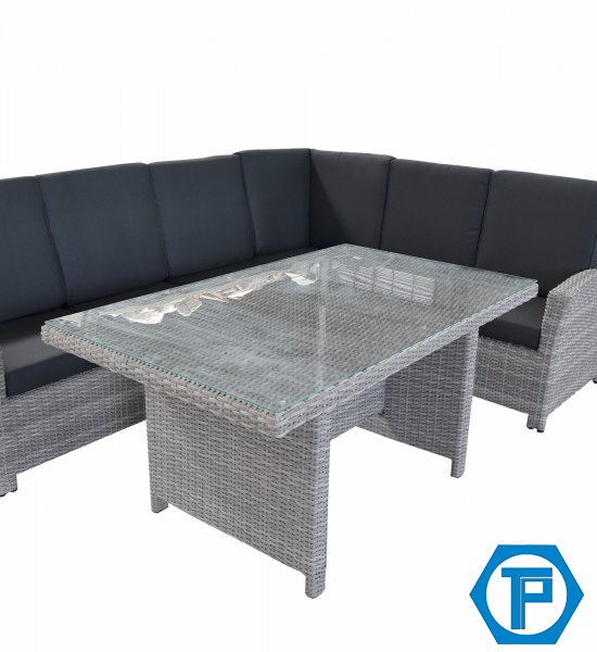 Outdoor poly rattan sofa