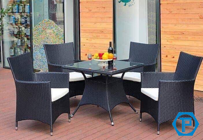 Outdoor poly rattan sofa