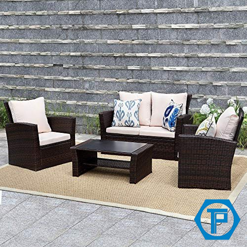 Outdoor poly rattan sofa