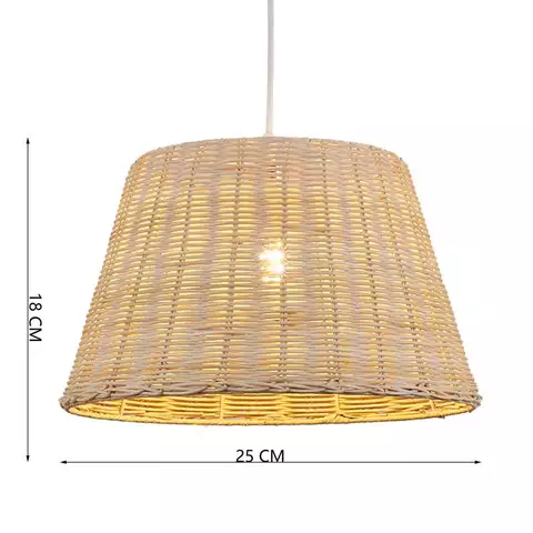 Bamboo and rattan lampshade
